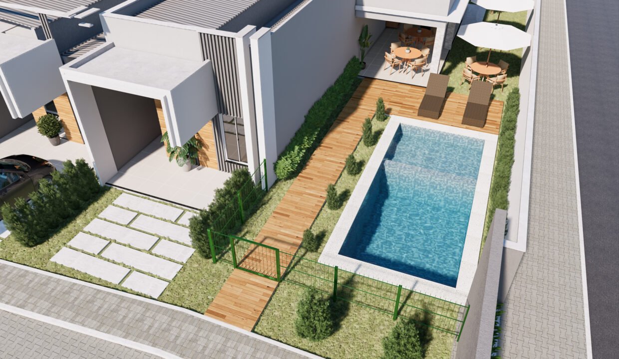 Tulum Residence - vista piscina + deck - de cima